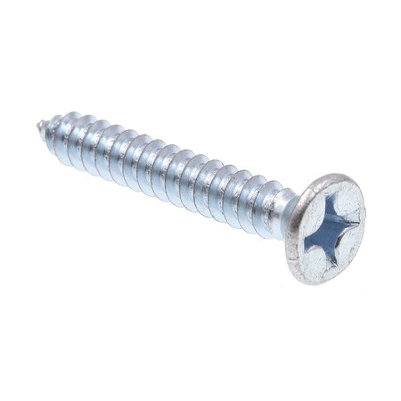 Prime-Line Sheet Metal Screw, Self-Tap, Flt Head Phil Dr No. 12 X 1-1/2in Zinc Plated Steel 100PK 9017498